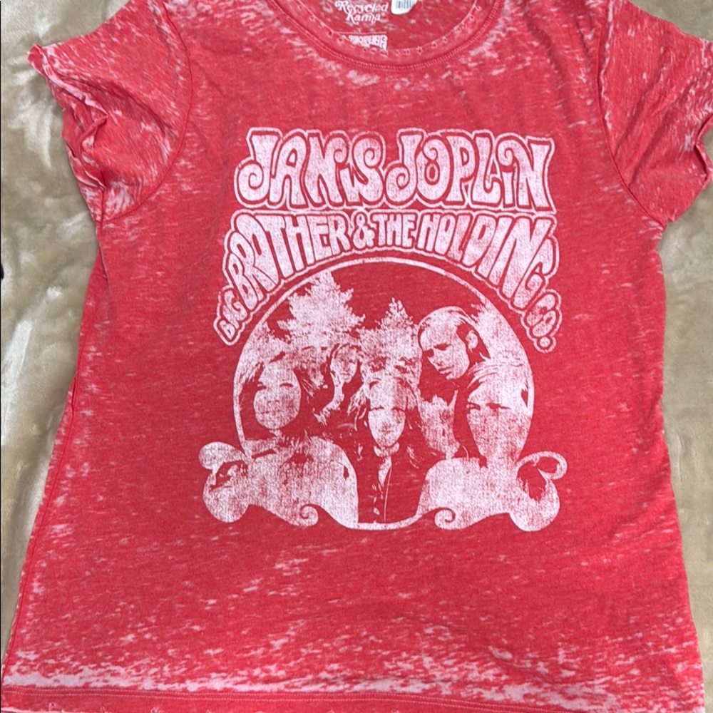 Woman’s Red Janis Joplin Graphic T-Shirt